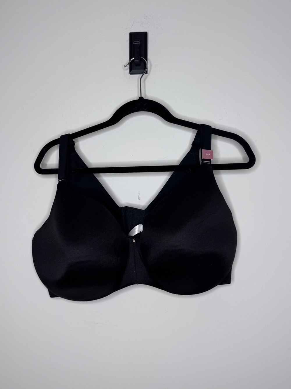 Cacique Black Full Coverage Backsmoother Lightly Lined Balconette Bra 42G
